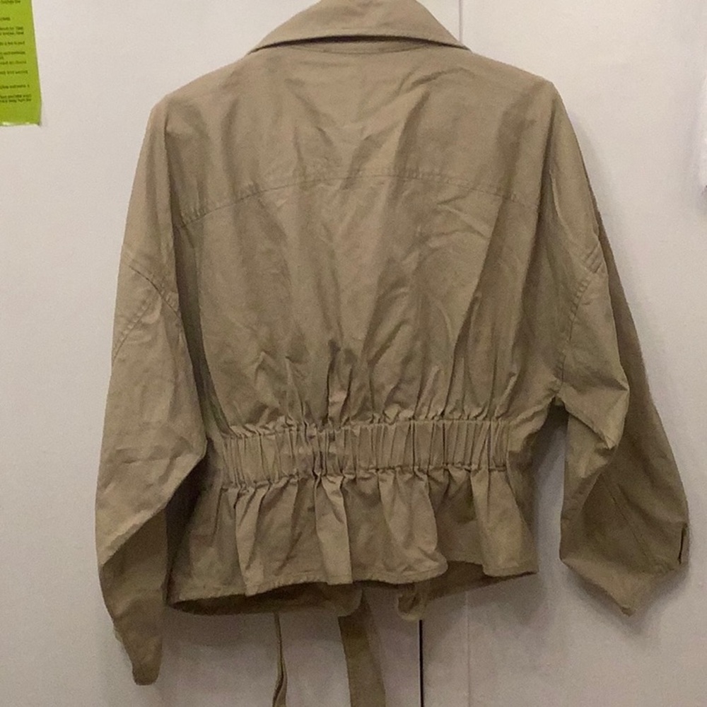 Anthropologie Mare Mare Utility Jacket Size Large Boho Crop Camel Color​​ - Picture 6 of 7